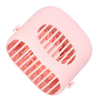 Hand-Held Mini Fan USB Charging Waist Hanging Fan for Home Office Traveling Pink
