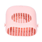 Hand-Held Mini Fan USB Charging Waist Hanging Fan for Home Office Traveling Pink