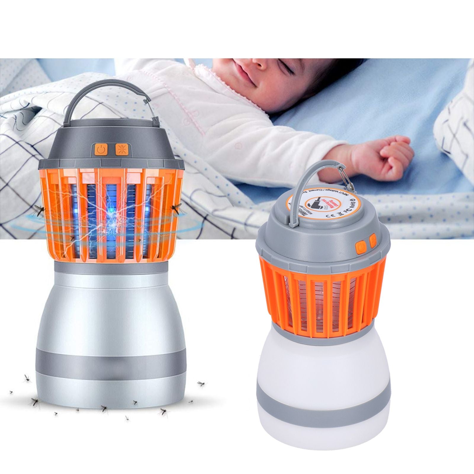 Mosquito Killer Lamp Portable IP67 Waterproof Insect Repeller for Outdoor Camping PicnicMosquito Lamp