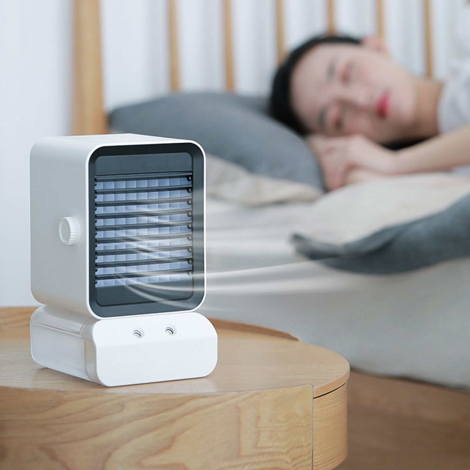 Detachable Desktop Air Conditioner Fan USB Powered Small Air Cooler Spray Fan for Home