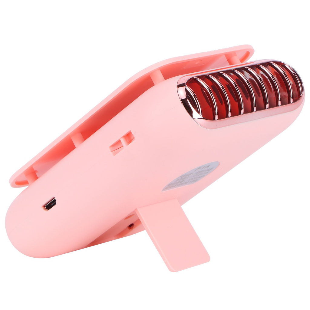 USB Charging Silent Neck Fan Portable Handheld Electric Fan for Outdoor Desktop HomePink