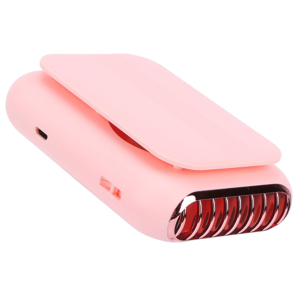 USB Charging Silent Neck Fan Portable Handheld Electric Fan for Outdoor Desktop HomePink