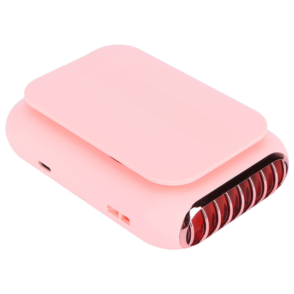USB Charging Silent Neck Fan Portable Handheld Electric Fan for Outdoor Desktop HomePink