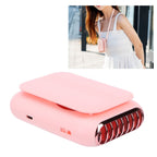 USB Charging Silent Neck Fan Portable Handheld Electric Fan for Outdoor Desktop HomePink