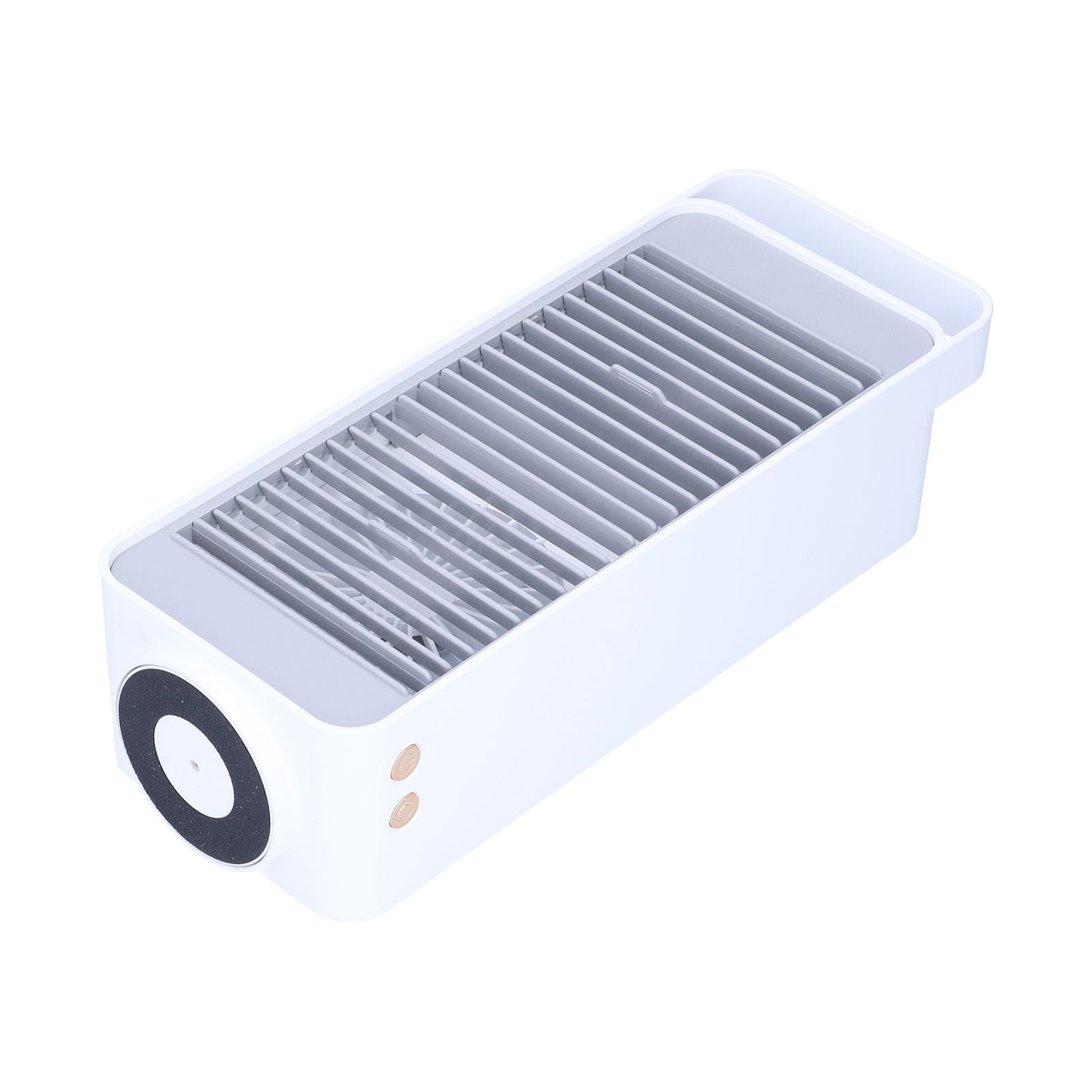 Double Fan Blade Rotating Fan USB Charging Desktop Electric Fan for Office Home DormitoryWhite