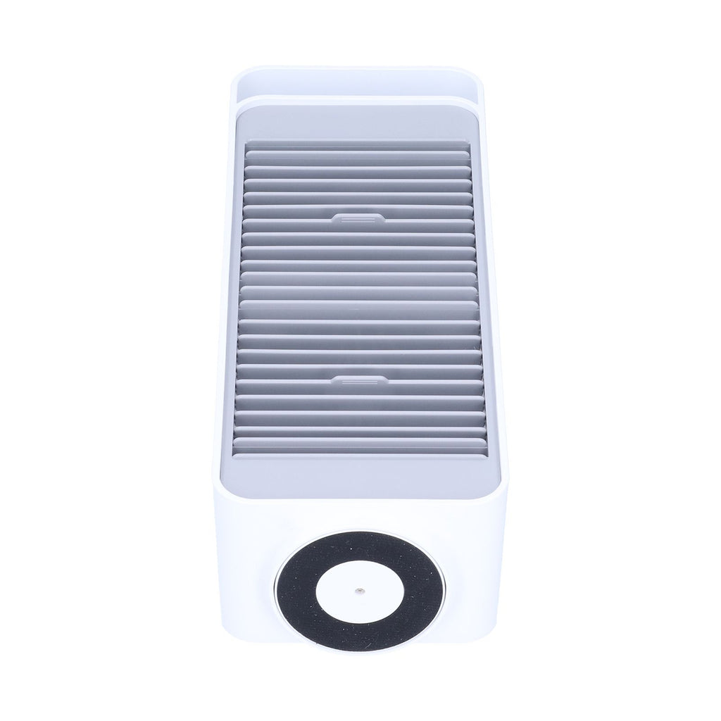Double Fan Blade Rotating Fan USB Charging Desktop Electric Fan for Office Home DormitoryWhite