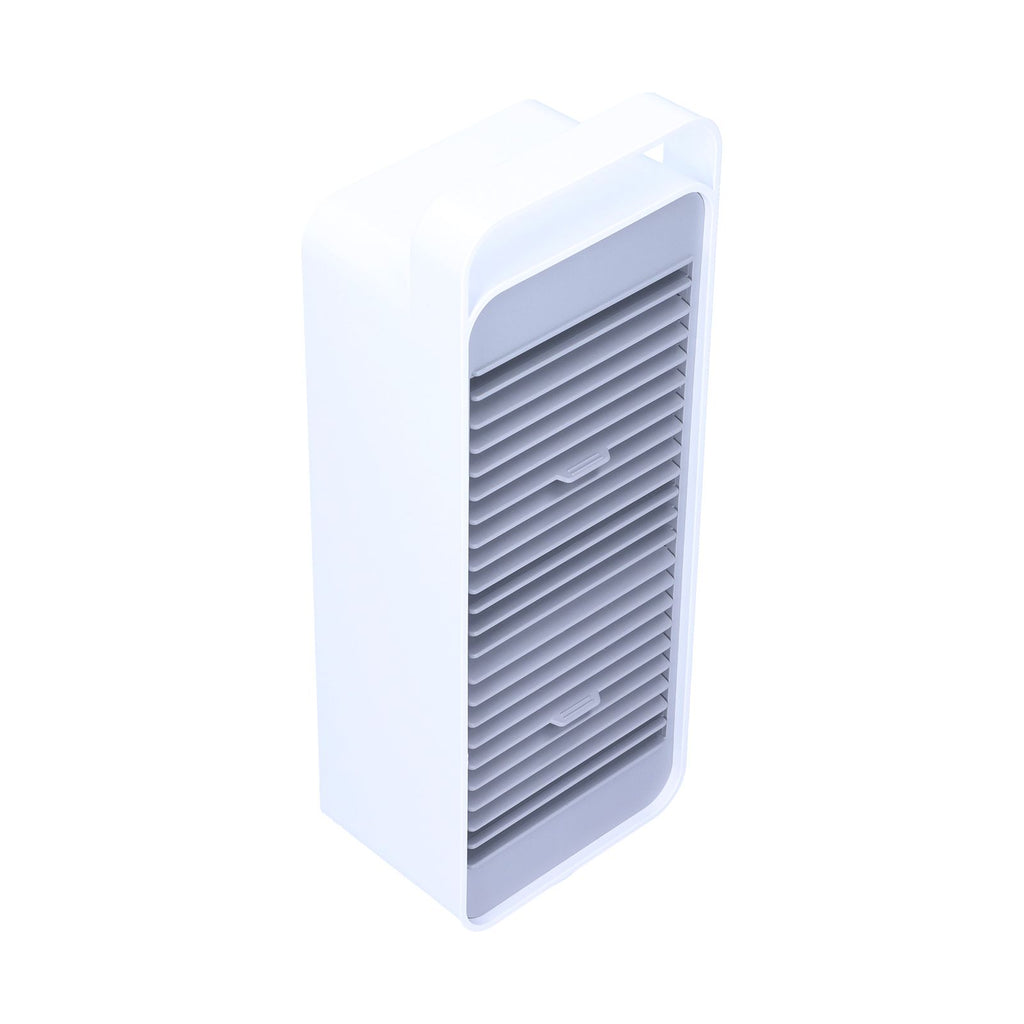 Double Fan Blade Rotating Fan USB Charging Desktop Electric Fan for Office Home DormitoryWhite