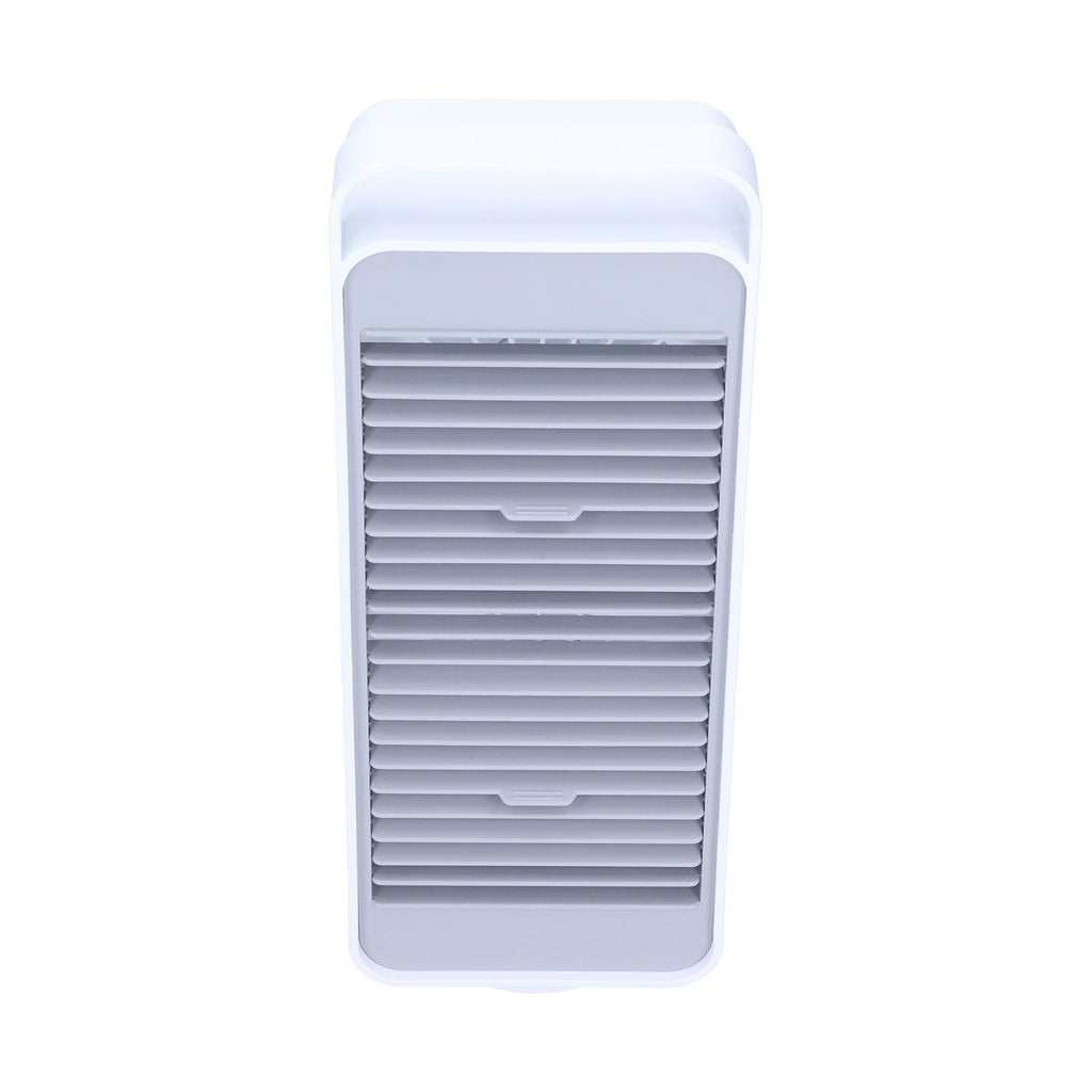 Double Fan Blade Rotating Fan USB Charging Desktop Electric Fan for Office Home DormitoryWhite