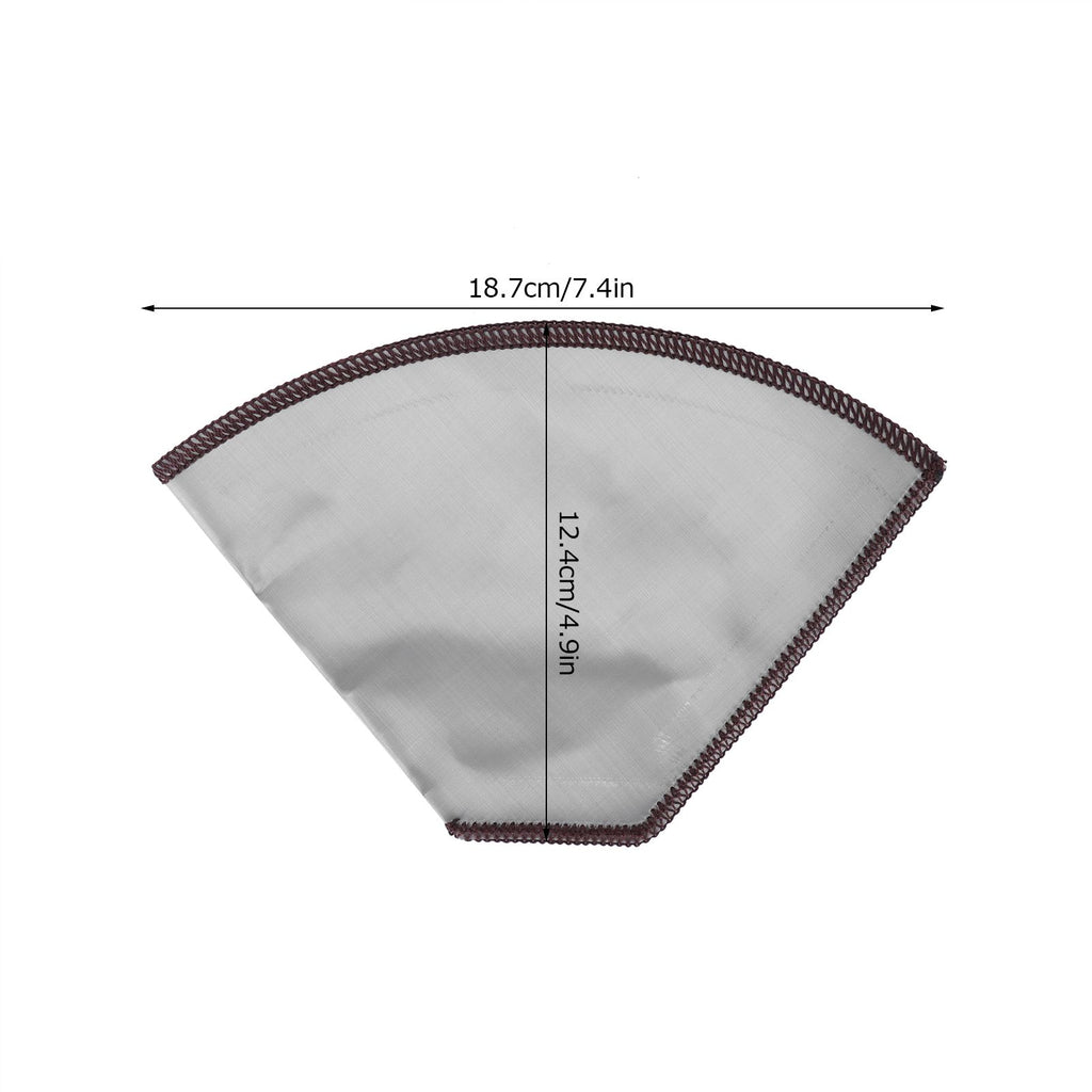 Stainless Steel Coffee Filter Reusable Foldable Trapezoid Coffee Strainer Bag 4‑6 Cup