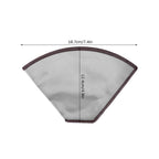 Stainless Steel Coffee Filter Reusable Foldable Trapezoid Coffee Strainer Bag 4‑6 Cup