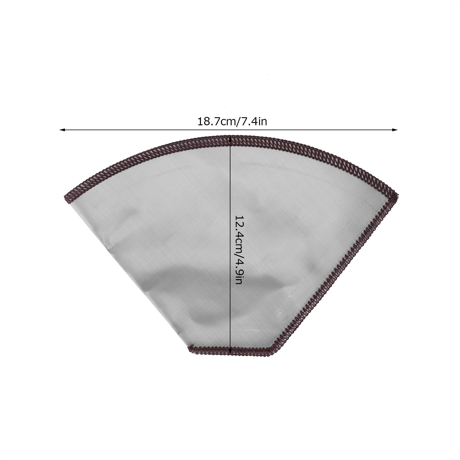Stainless Steel Coffee Filter Reusable Foldable Trapezoid Coffee Strainer Bag 4‑6 Cup