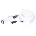 Adjustable USB Charging Electric Fan Portable Hanging Neck No‑Blade Electric Fan for Home OutdoorWhite