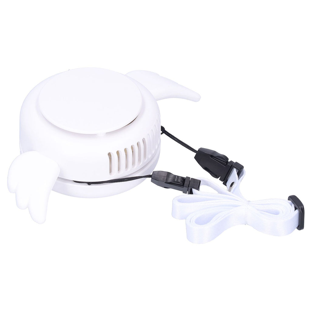 Adjustable USB Charging Electric Fan Portable Hanging Neck No‑Blade Electric Fan for Home OutdoorWhite