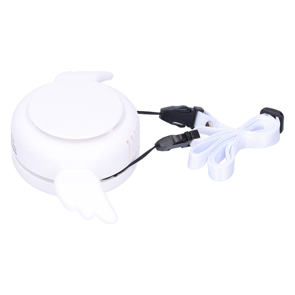 Adjustable USB Charging Electric Fan Portable Hanging Neck No‑Blade Electric Fan for Home OutdoorWhite