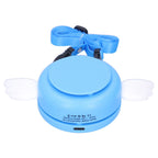 Adjustable USB Charging Electric Fan Portable Hanging Neck No‑Blade Electric Fan for Home OutdoorBlue