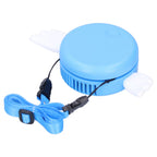 Adjustable USB Charging Electric Fan Portable Hanging Neck No‑Blade Electric Fan for Home OutdoorBlue