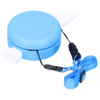 Adjustable USB Charging Electric Fan Portable Hanging Neck No‑Blade Electric Fan for Home OutdoorBlue