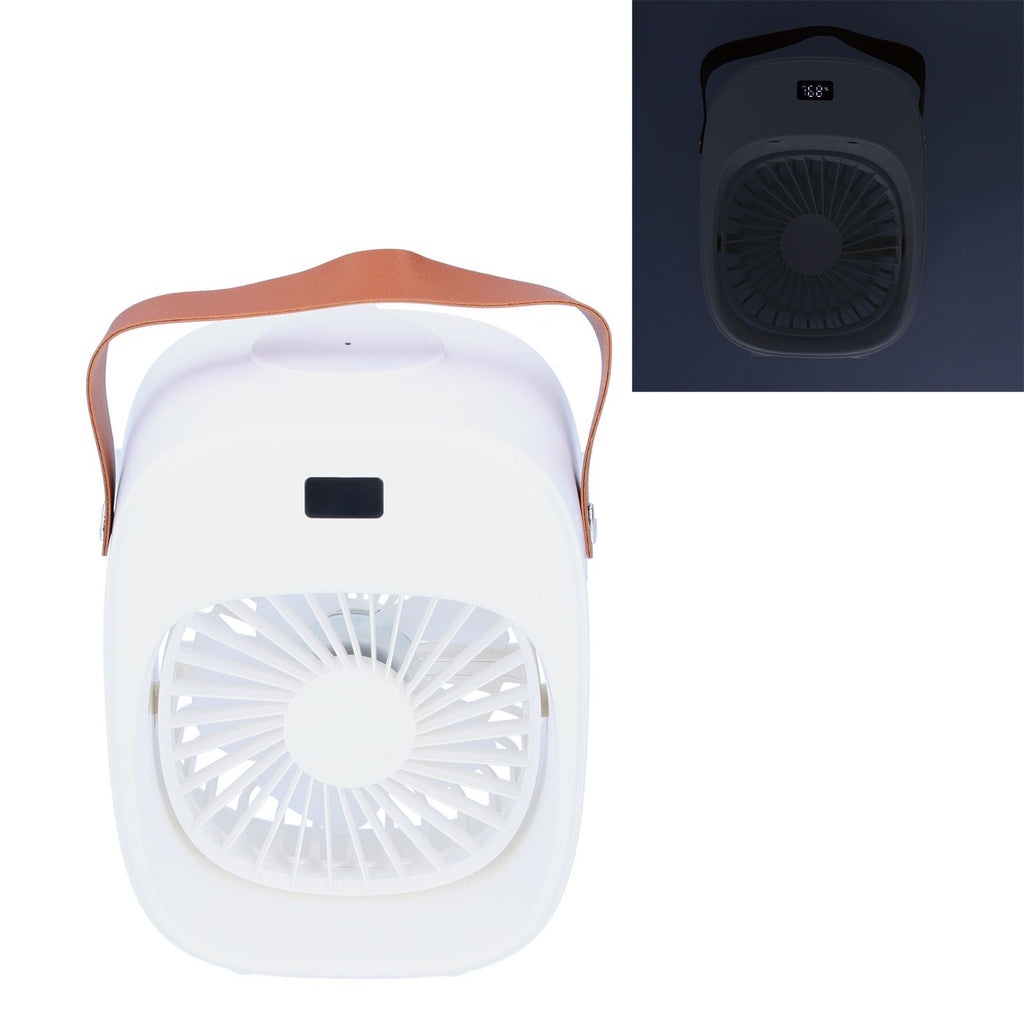Adjustable Electric Fan Portable Spray Humidification Electric Fan for Home Outdoor DormitoryWhite