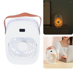 Adjustable Electric Fan Portable Spray Humidification Electric Fan for Home Outdoor DormitoryWhite