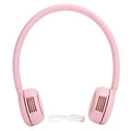 Fanless Hanging Neck Fan Adjustable USB Charging Silent Sports Fan for Home School OutdoorPink 2000mAh