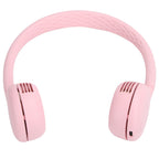 Fanless Hanging Neck Fan Adjustable USB Charging Silent Sports Fan for Home School OutdoorPink 2000mAh