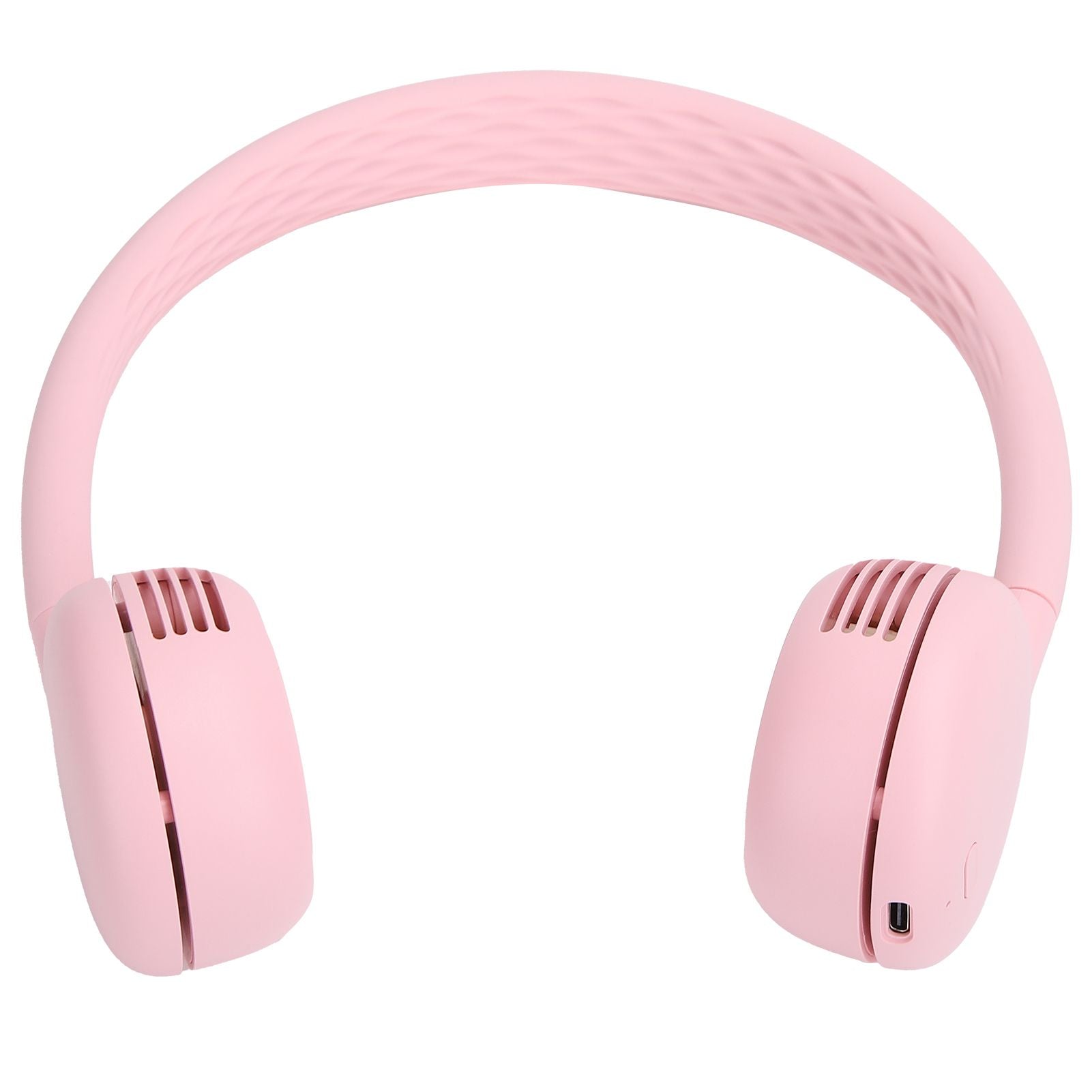 Fanless Hanging Neck Fan Adjustable USB Charging Silent Sports Fan for Home School OutdoorPink 2000mAh