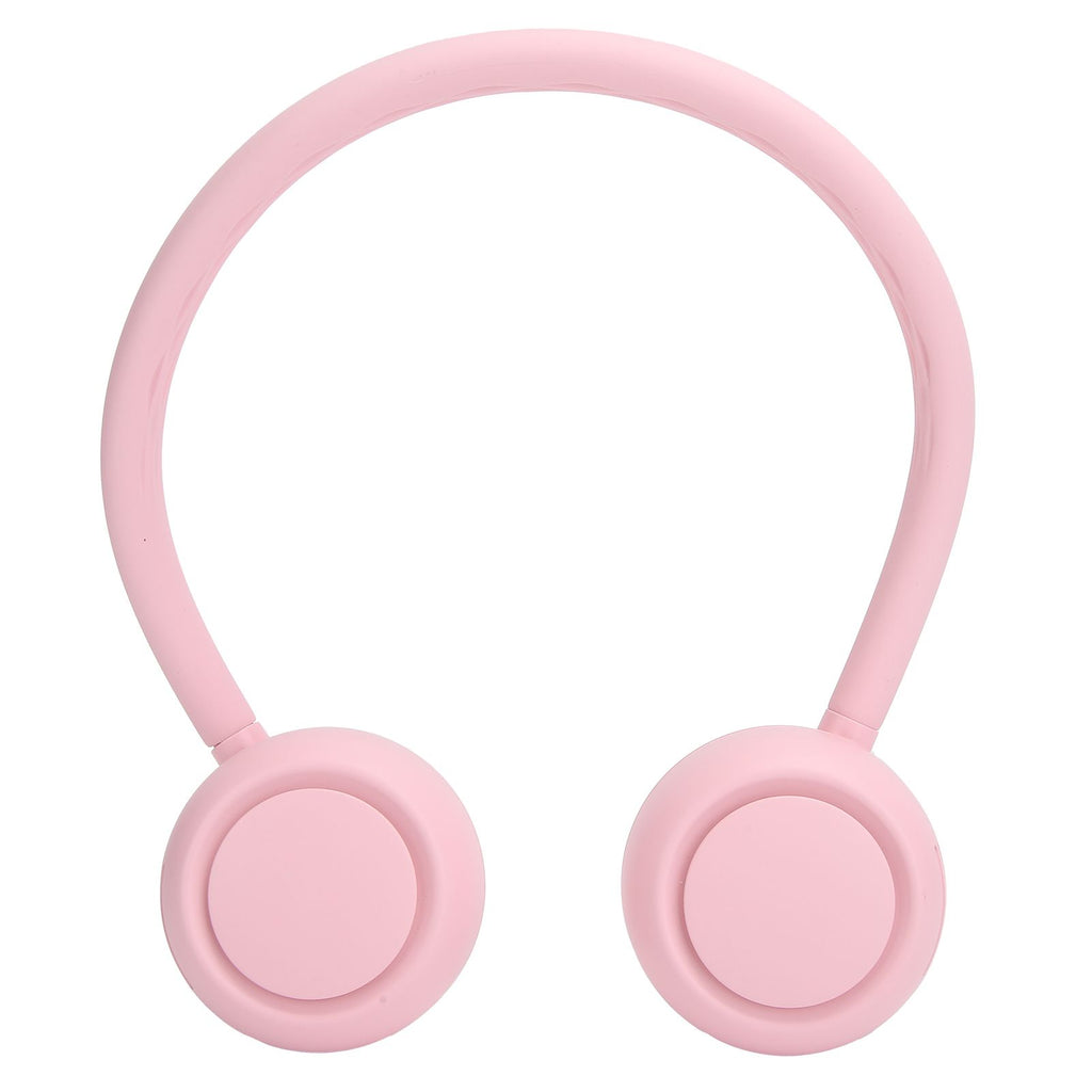 Fanless Hanging Neck Fan Adjustable USB Charging Silent Sports Fan for Home School OutdoorPink 2000mAh