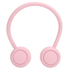 Fanless Hanging Neck Fan Adjustable USB Charging Silent Sports Fan for Home School OutdoorPink 2000mAh