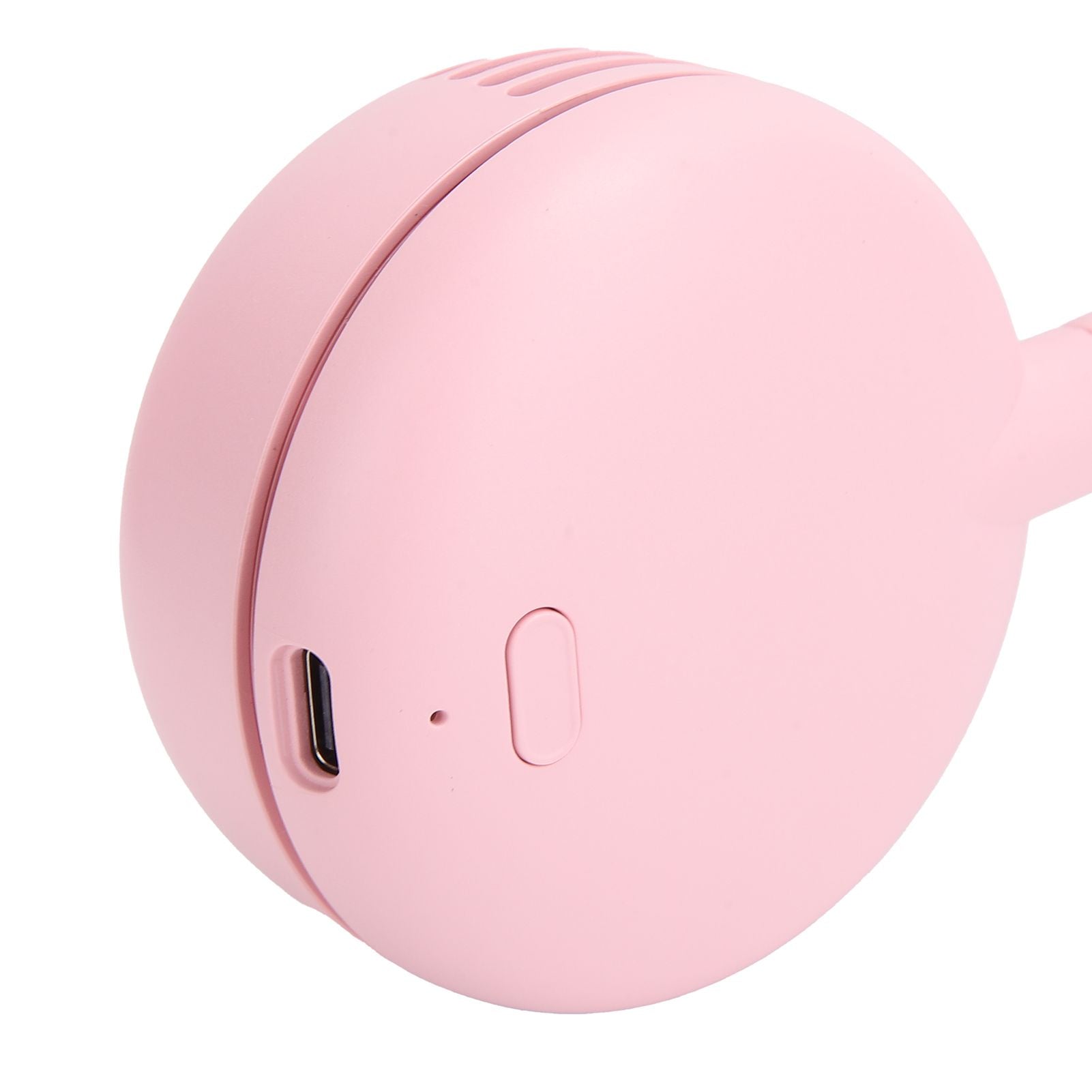 Fanless Hanging Neck Fan Adjustable USB Charging Silent Sports Fan for Home School OutdoorPink 2000mAh