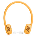 Fanless Hanging Neck Fan Adjustable USB Charging Silent Sports Fan for Home School OutdoorYellow 2000mAh