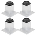 4Pcs Sofa Leg Aluminium Alloy Square Adjustable Cabinet Foot Furniture Hardware Fittings60mm