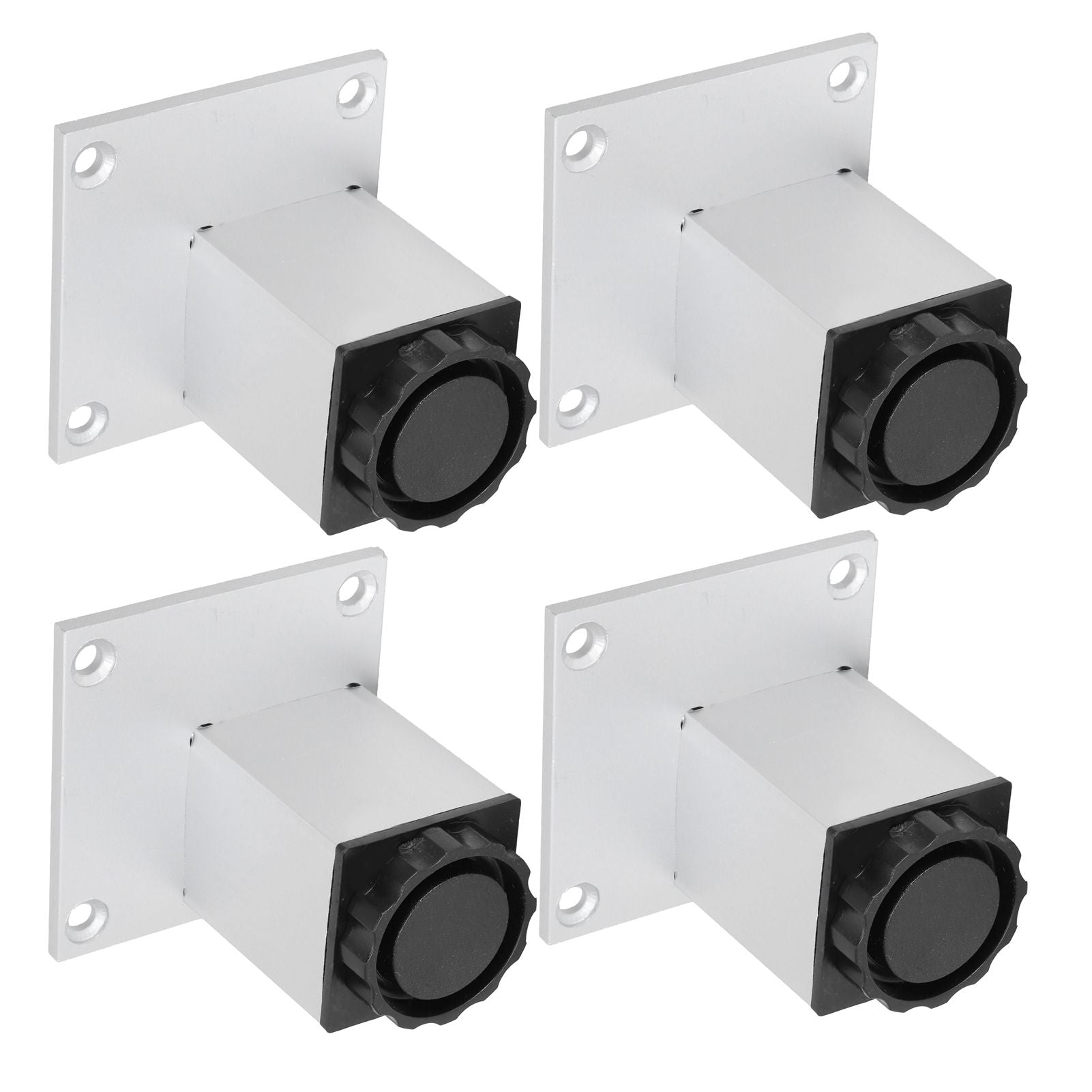 4Pcs Sofa Leg Aluminium Alloy Square Adjustable Cabinet Foot Furniture Hardware Fittings60mm