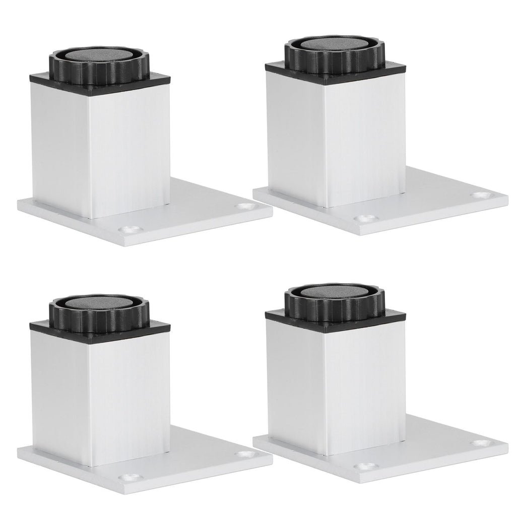 4Pcs Sofa Leg Aluminium Alloy Square Adjustable Cabinet Foot Furniture Hardware Fittings60mm