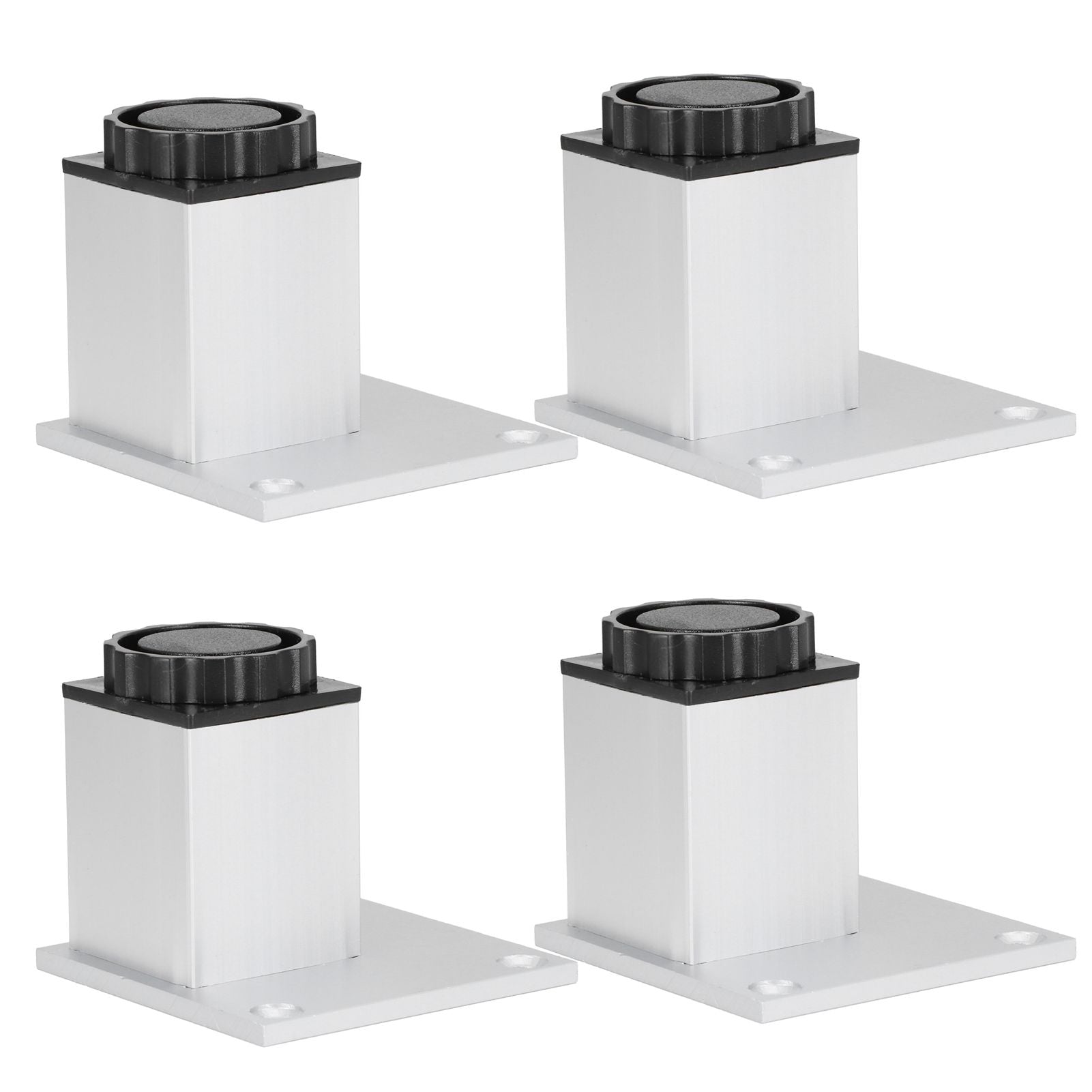 4Pcs Sofa Leg Aluminium Alloy Square Adjustable Cabinet Foot Furniture Hardware Fittings60mm