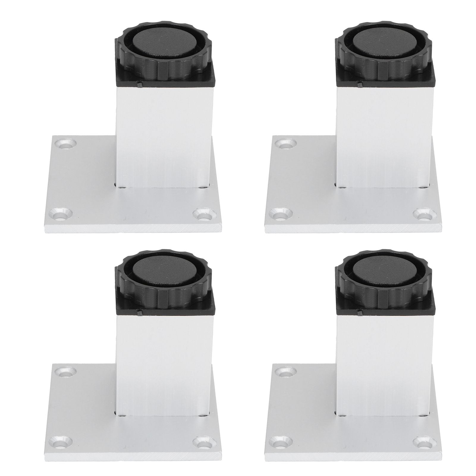 4Pcs Sofa Leg Aluminium Alloy Square Adjustable Cabinet Foot Furniture Hardware Fittings60mm