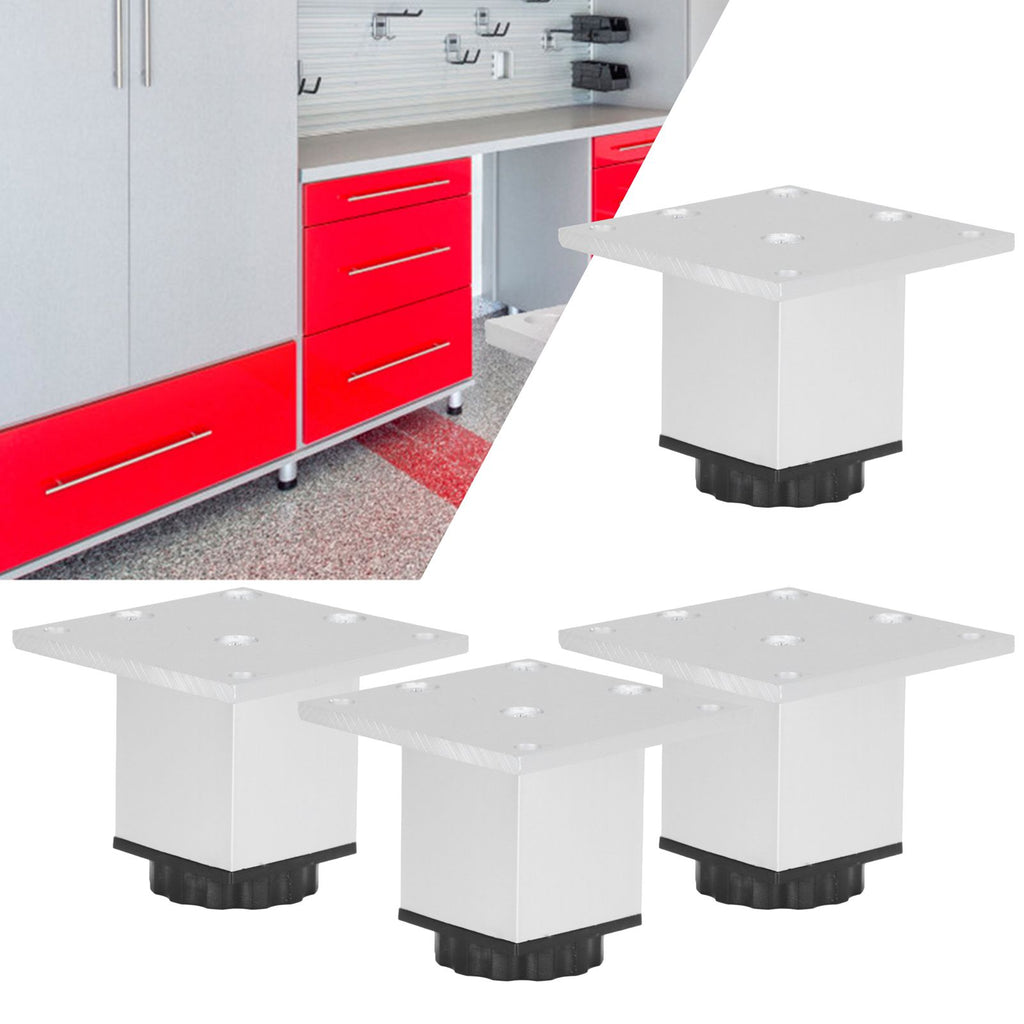 4Pcs Sofa Leg Aluminium Alloy Square Adjustable Cabinet Foot Furniture Hardware Fittings60mm