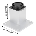4Pcs Sofa Leg Aluminium Alloy Square Adjustable Cabinet Foot Furniture Hardware Fittings60mm