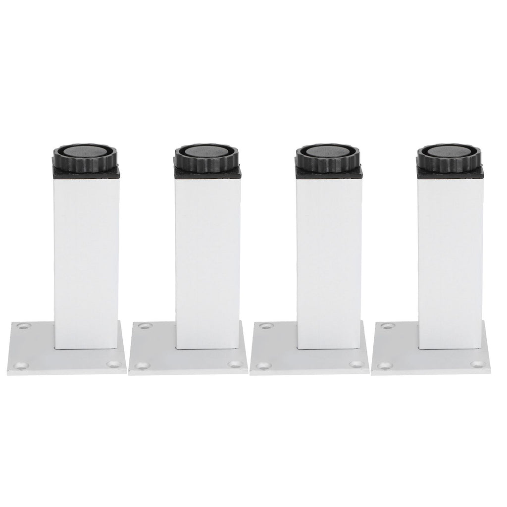 4Pcs Sofa Leg Aluminium Alloy Square Adjustable Cabinet Foot Furniture Hardware Fittings120mm
