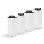 4Pcs Sofa Leg Aluminium Alloy Square Adjustable Cabinet Foot Furniture Hardware Fittings120mm