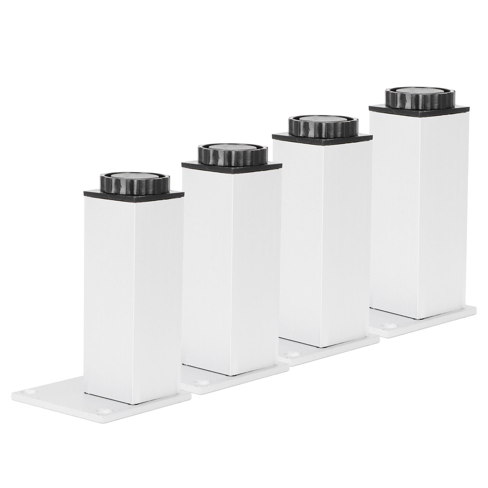 4Pcs Sofa Leg Aluminium Alloy Square Adjustable Cabinet Foot Furniture Hardware Fittings120mm
