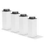 4Pcs Sofa Leg Aluminium Alloy Square Adjustable Cabinet Foot Furniture Hardware Fittings120mm