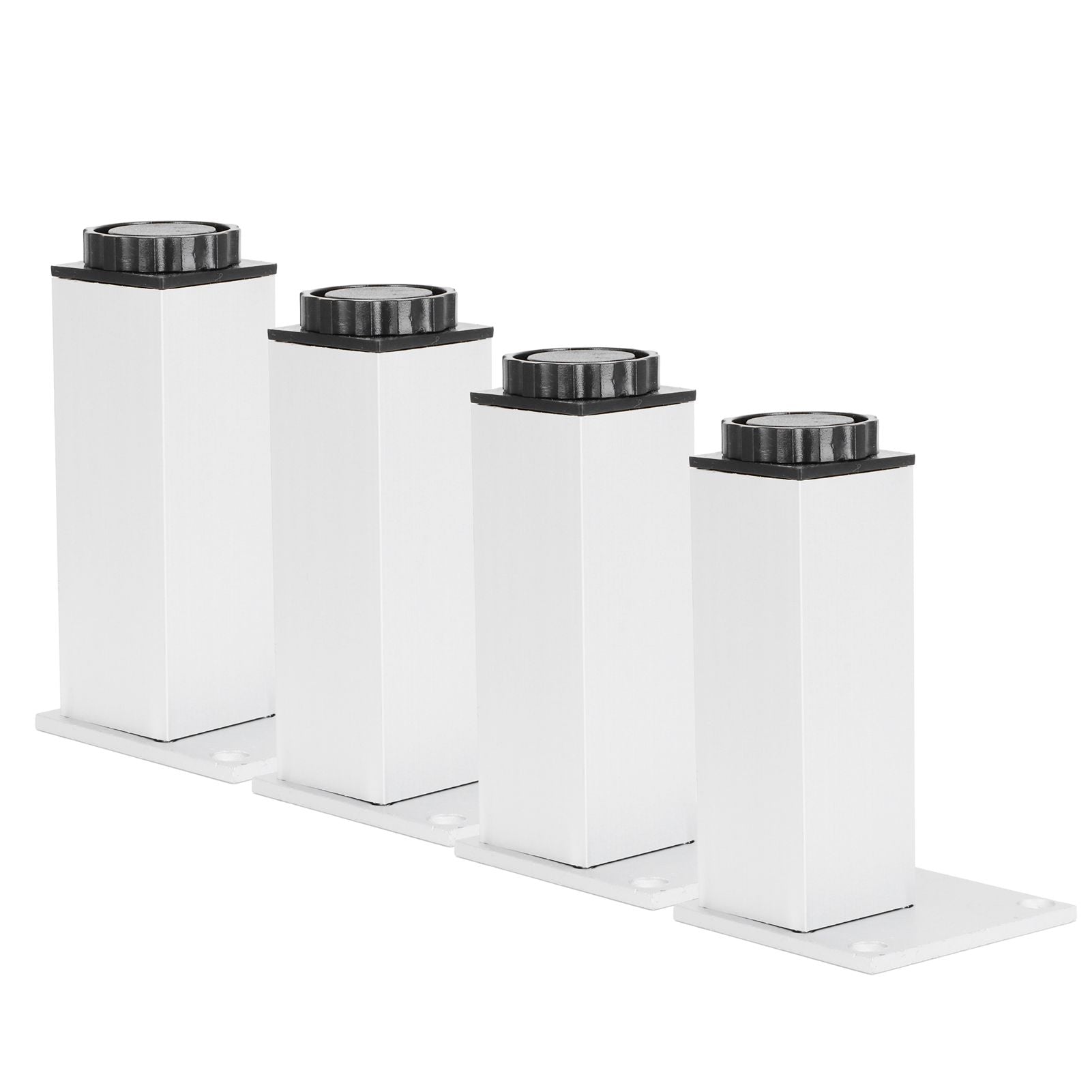 4Pcs Sofa Leg Aluminium Alloy Square Adjustable Cabinet Foot Furniture Hardware Fittings120mm
