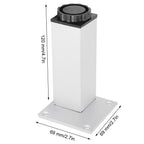 4Pcs Sofa Leg Aluminium Alloy Square Adjustable Cabinet Foot Furniture Hardware Fittings120mm