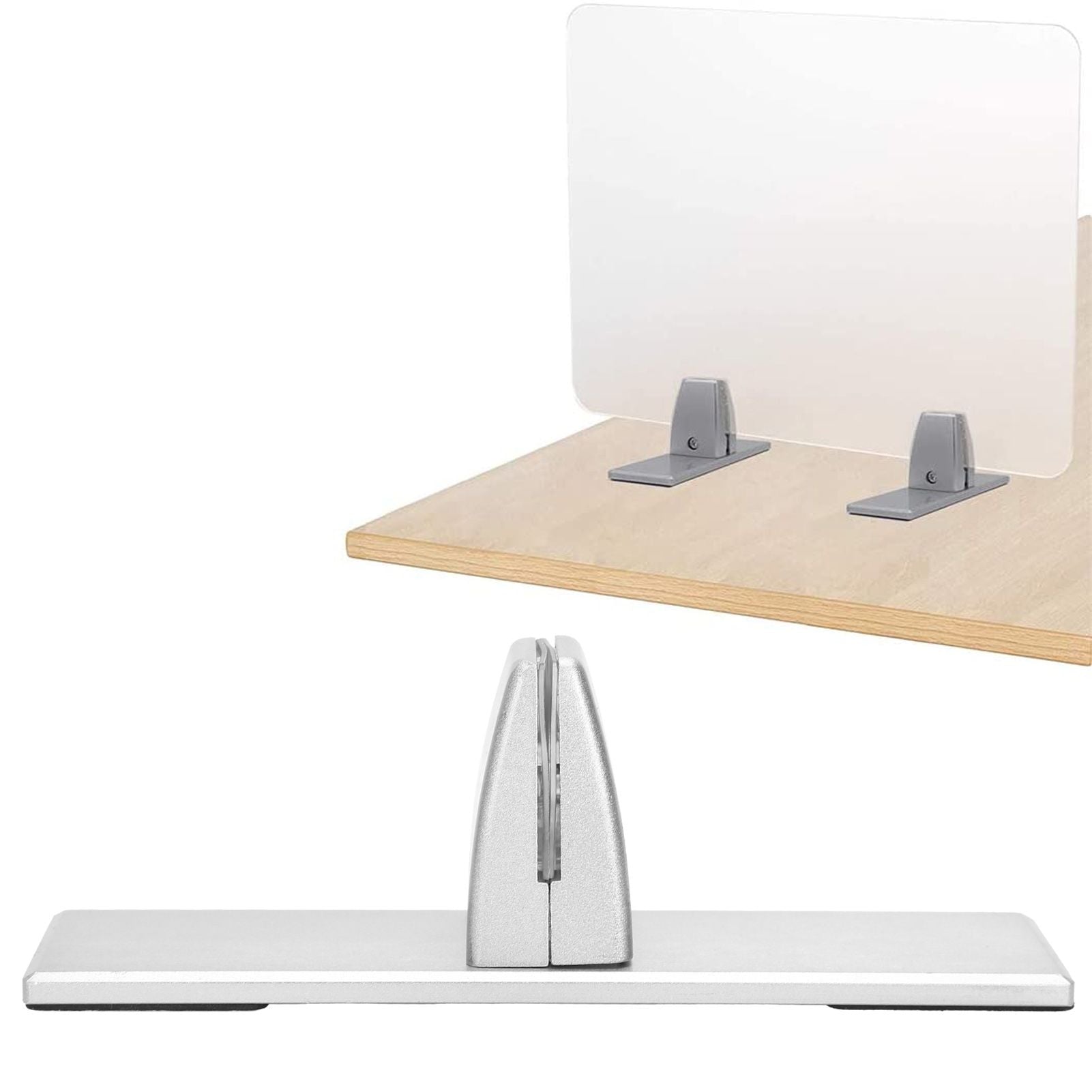 Desk Screen Baffle Fixed Clamp Removable Table Clapboard Clip Bracket for Office