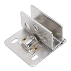 Glass Door Hinge PunchFree Stainless Steel Clip Cabinet Bracket Clamp Household Supplies