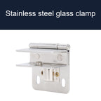 Glass Door Hinge PunchFree Stainless Steel Clip Cabinet Bracket Clamp Household Supplies