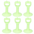 6PCS Door Stopper Anti‑Collision Silicone Wall Protection Home Bathroom Supplies Green