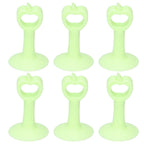 6PCS Door Stopper Anti‑Collision Silicone Wall Protection Home Bathroom Supplies Green