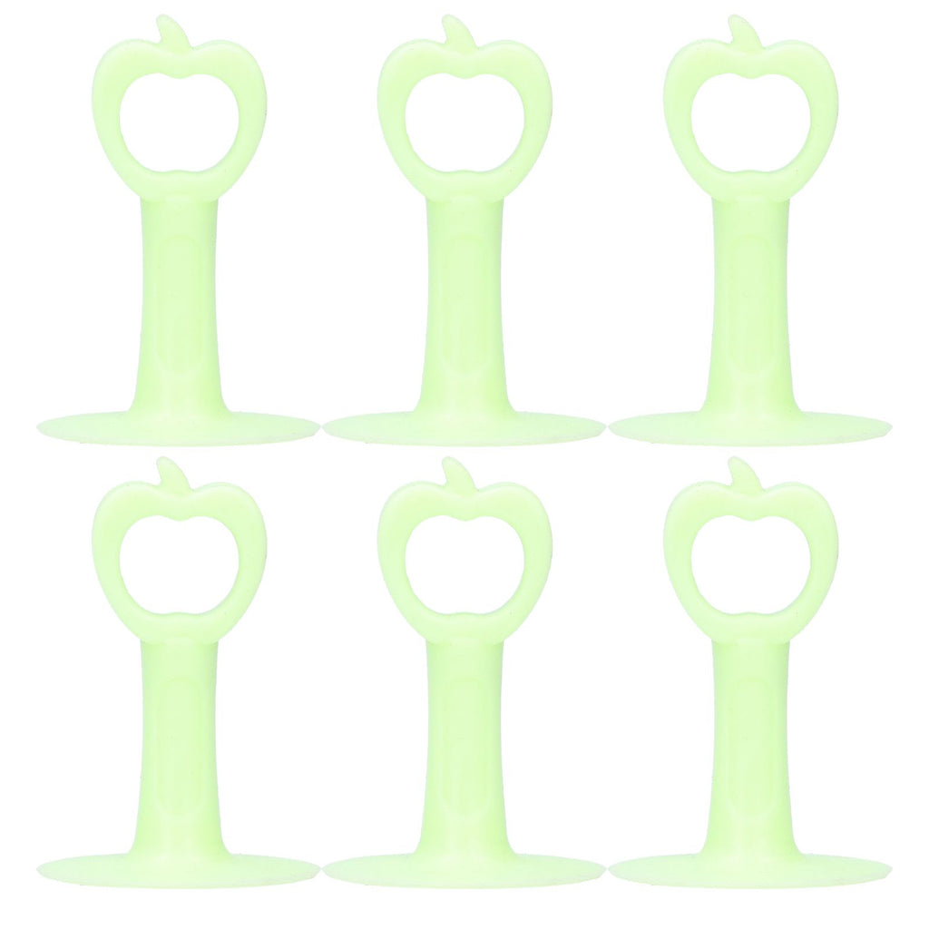 6PCS Door Stopper Anti‑Collision Silicone Wall Protection Home Bathroom Supplies Green