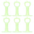 6PCS Door Stopper Anti‑Collision Silicone Wall Protection Home Bathroom Supplies Green